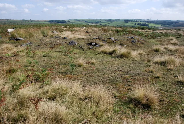 Bronze Age settlement and ceremonial remains on Gibbet Moor, 980m north east of Swiss Cottage