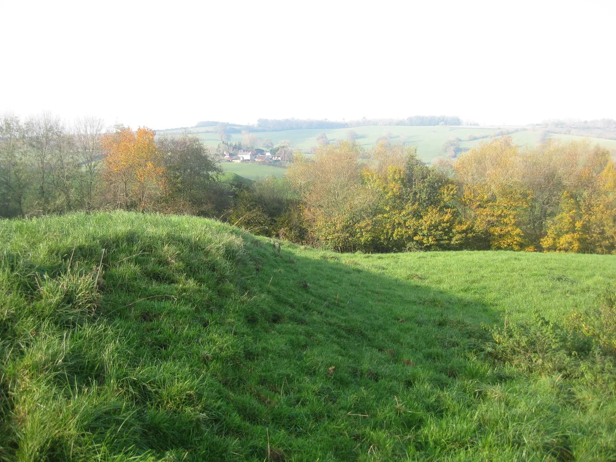 Part of the linear boundary known as the Wansdyke 285m north west of Manor Farm