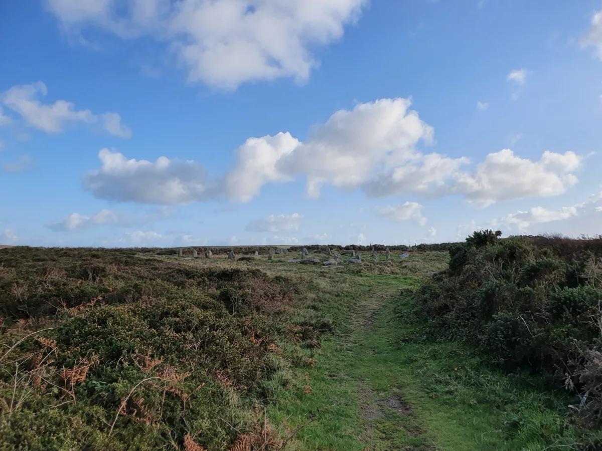 Two large regular stone circles 290m north east of Hailglower Farm