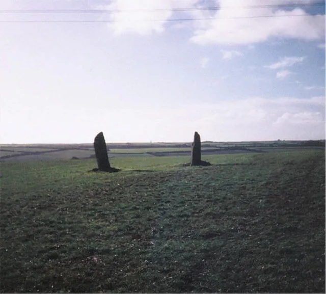 Two standing stones known as the Long Stones, 280m south east of Higher Drift Farm